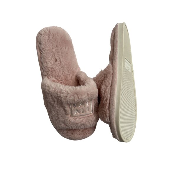 Kayali Fuzzy Slippers in Pink - Picture 1 of 5
